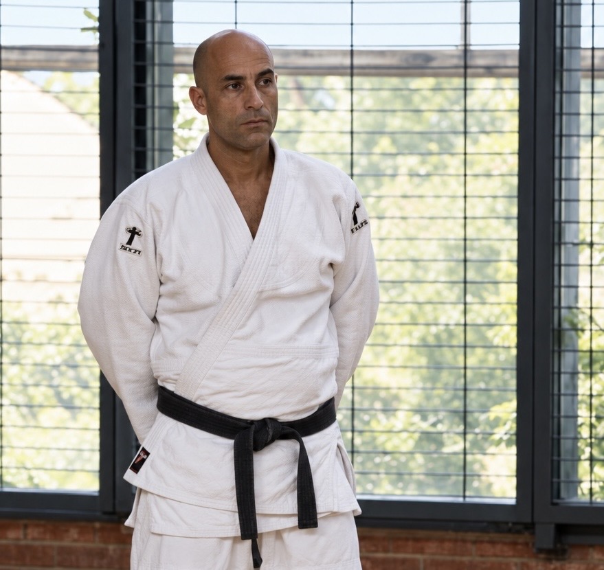 Fernando Rojas con judogi y cinturón negro